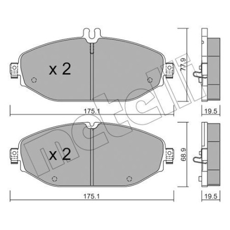 METELLI 22-1132-0 Pastiglie freno Anteriore per