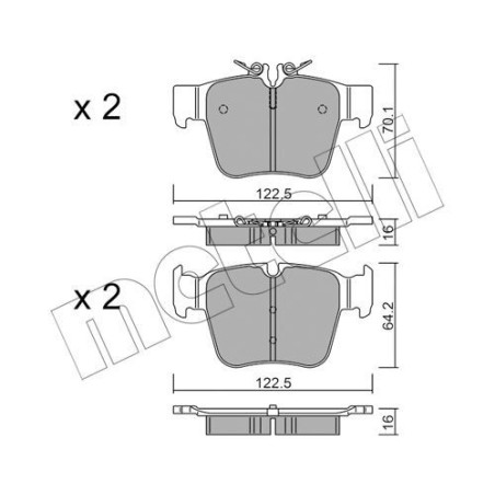 METELLI 22-1135-0 Bremsbeläge Hinten für