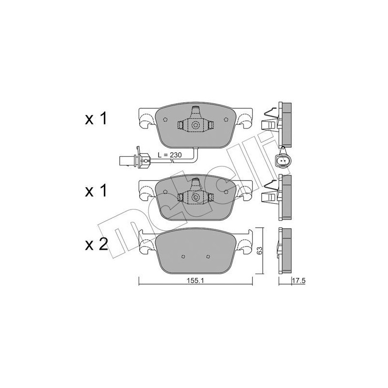 METELLI 22-1125-0 Brake Pads Set