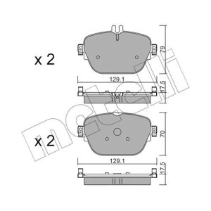 METELLI 22-1138-0 Pastiglie freno Posteriore per