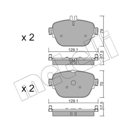METELLI 22-1138-0 Brake Pads Set Rear for