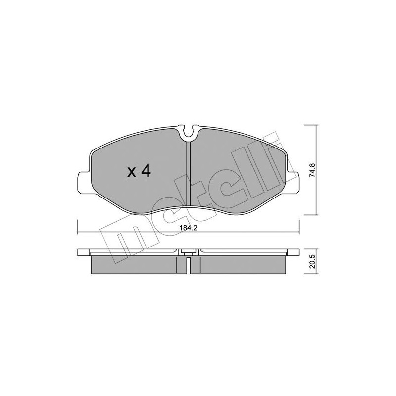 METELLI 22-1139-0 Pastiglie freno Anteriore per
