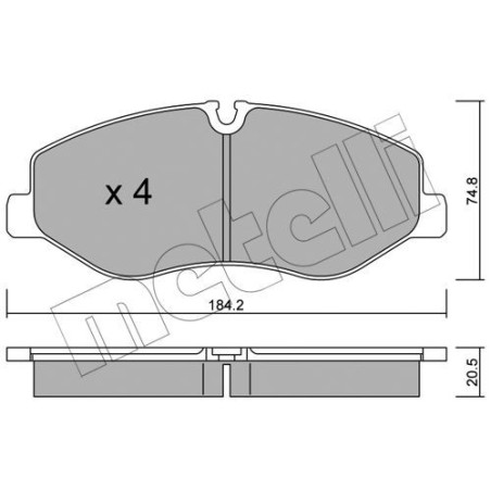 METELLI 22-1139-0 Plaquettes de frein Avant pour