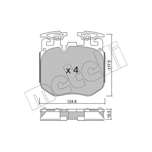 METELLI 22-1147-0 Brake Pads Set