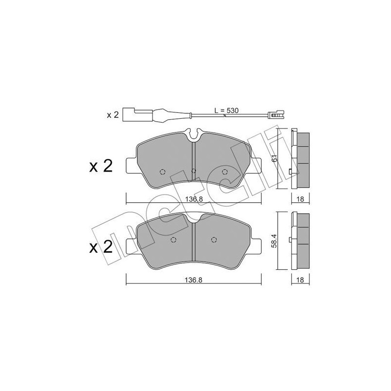 METELLI 22-0991-1 Bremsbeläge Hinten für
