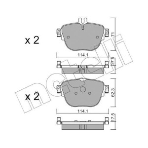 METELLI 22-1137-0 Pastiglie freno Posteriore per