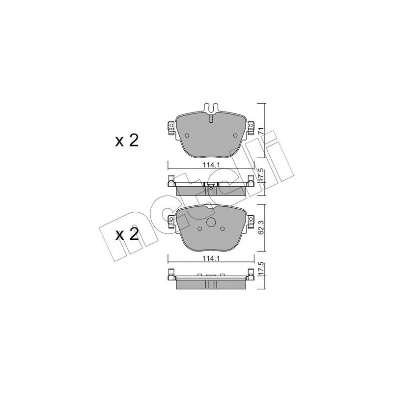 METELLI 22-1137-0 Brake Pads Set Rear for