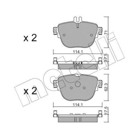 METELLI 22-1137-0 Plaquettes de frein Arrière pour