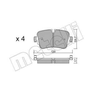 METELLI 22-1130-0 Brake Pads Set Rear for