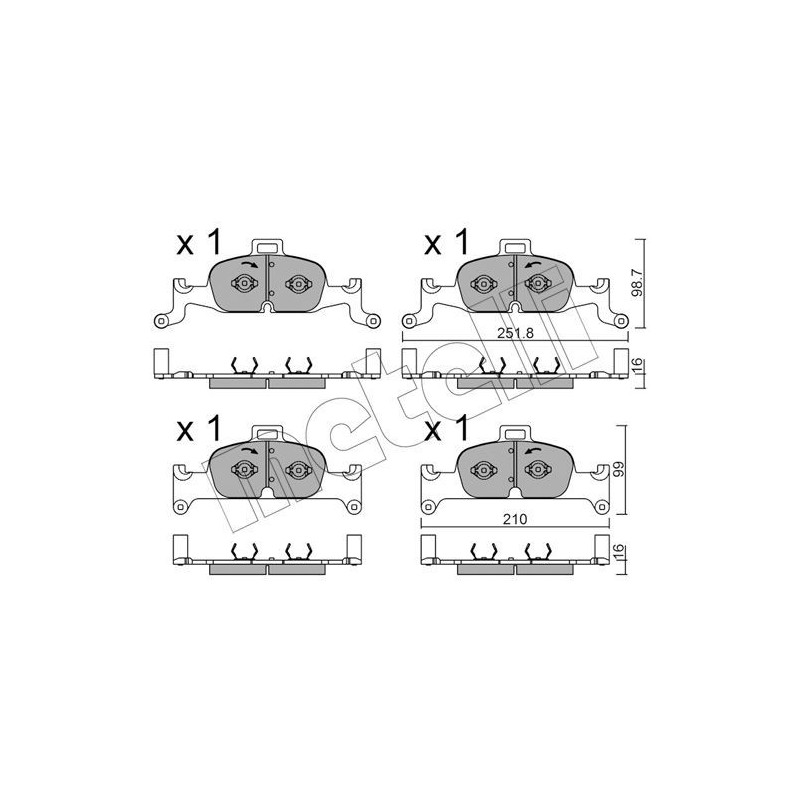 METELLI 22-1126-0 Brake Pads Set Front for