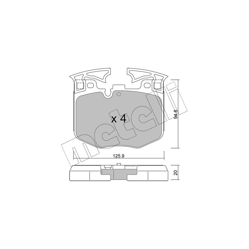 METELLI 22-1146-0 Brake Pads Set Front for