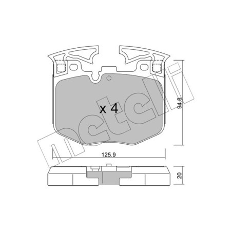 METELLI 22-1146-0 Brake Pads Set Front for