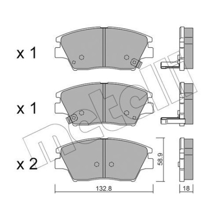 METELLI 22-1098-0 Brake Pads Set