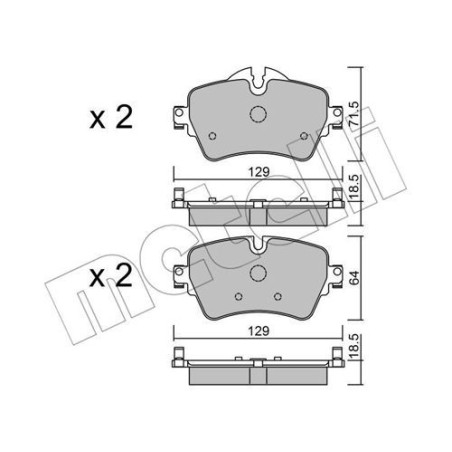 METELLI 22-1013-0 Brzdové platničky