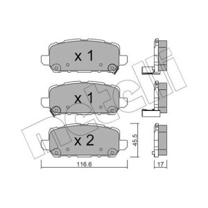 METELLI 22-1084-0 Pastillas de freno