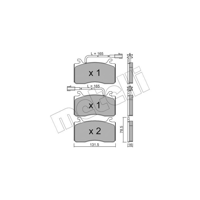 METELLI 22-1100-0 Bremsbeläge Vorne für