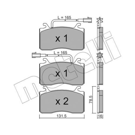METELLI 22-1100-0 Brake Pads Set Front for