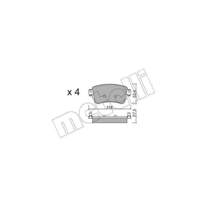METELLI 22-1108-0 Pastiglie freno Posteriore per
