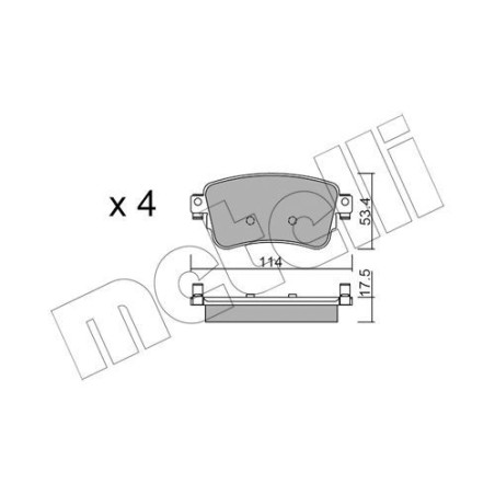 METELLI 22-1108-0 Pastillas de freno Trasero para