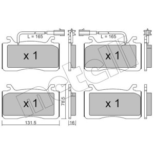 METELLI 22-1141-0 Brake Pads Set