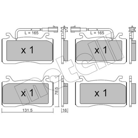 METELLI 22-1141-0 Brake Pads Set