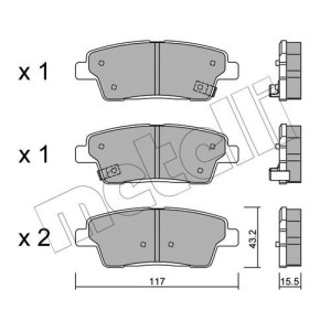 METELLI 22-1140-0 Brake Pads Set Rear for