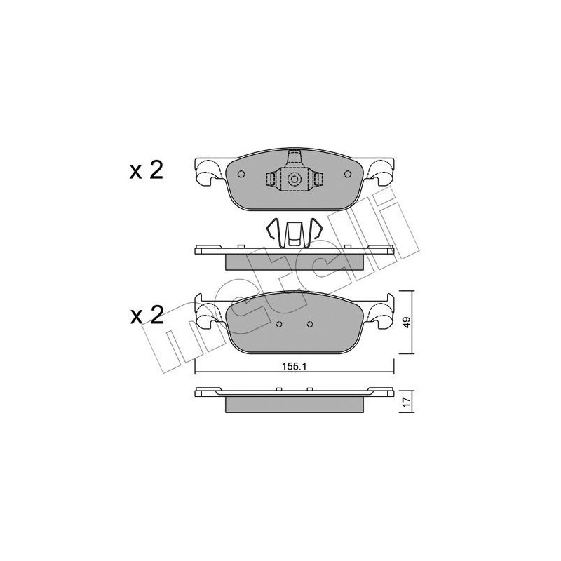 METELLI 22-1109-0 Bremsbeläge Vorne für