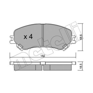 METELLI 22-1111-0 Brzdové platničky Predné pre