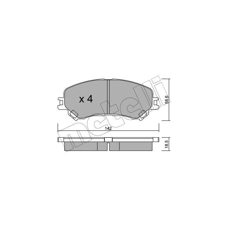 METELLI 22-1111-0 Pastiglie freno Anteriore per