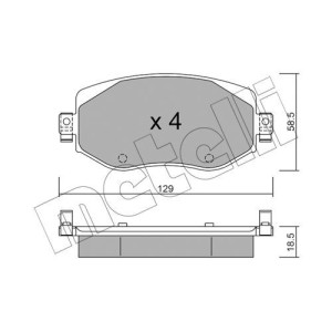METELLI 22-1110-0 Brake Pads Set Front for