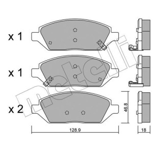 METELLI 22-1113-0 Bremsbeläge