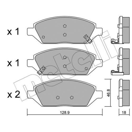 METELLI 22-1113-0 Brzdové platničky