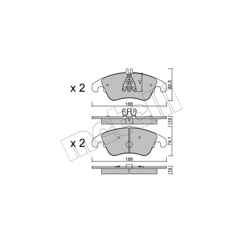METELLI 22-0775-2 Brake Pads Set Front for