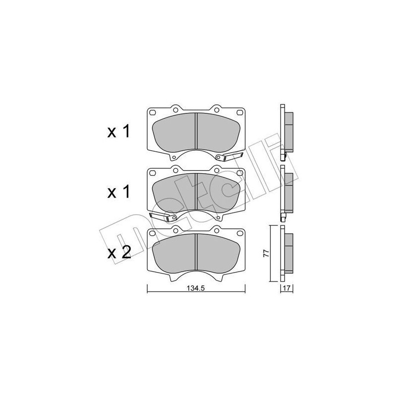 METELLI 22-0454-0 Brake Pads Set
