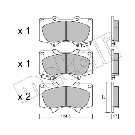 METELLI 22-0454-0 Brzdové platničky