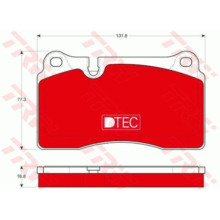 Pastiglie freno Anteriore per Audi Seat Volkswagen TRW GDB1670DTE