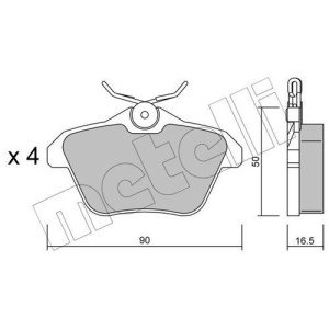 METELLI 22-0113-0 Brake Pads Set