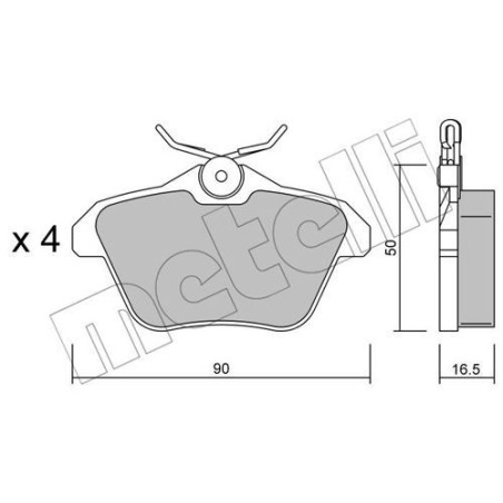 METELLI 22-0113-0 Klocki hamulcowe