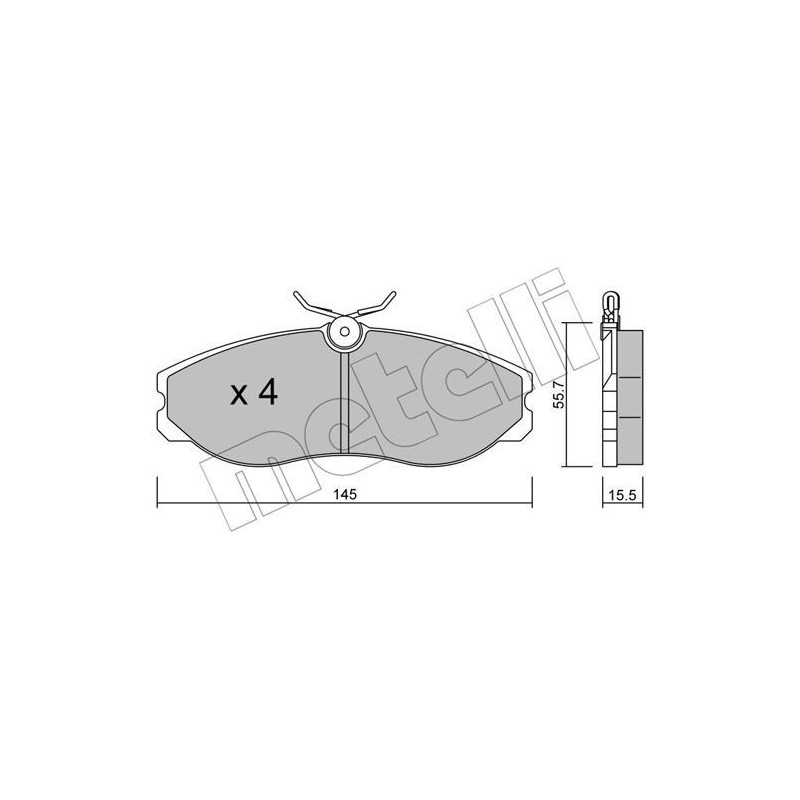 METELLI 22-0198-0 Pastillas de freno Delantero para