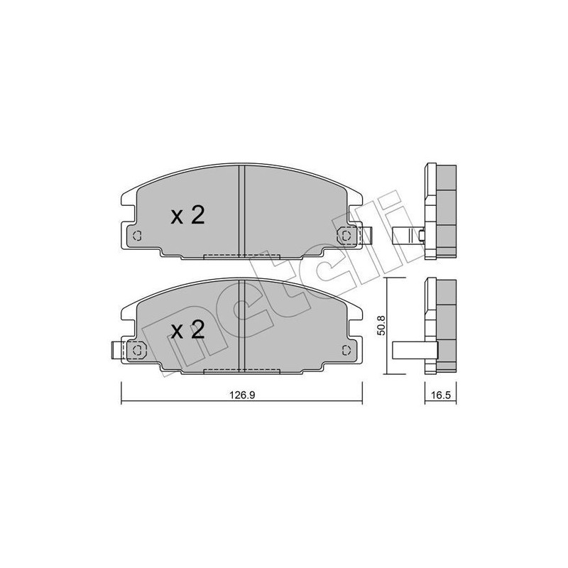 METELLI 22-0244-0 Brzdové destičky