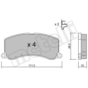 METELLI 22-0248-0 Brake Pads Set
