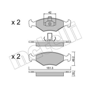METELLI 22-0273-2 Brzdové platničky