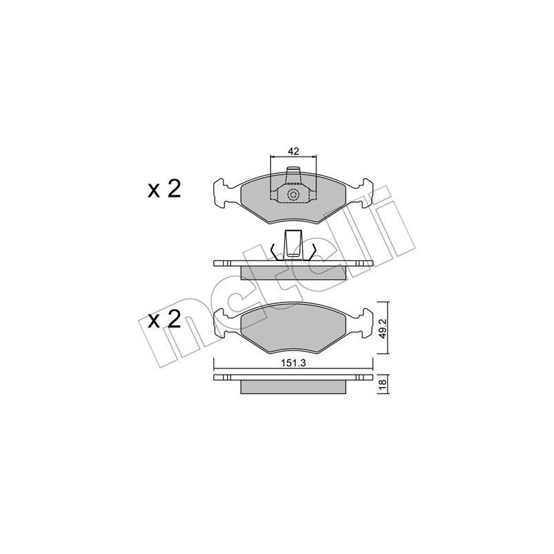 METELLI 22-0273-2 Pastiglie freno