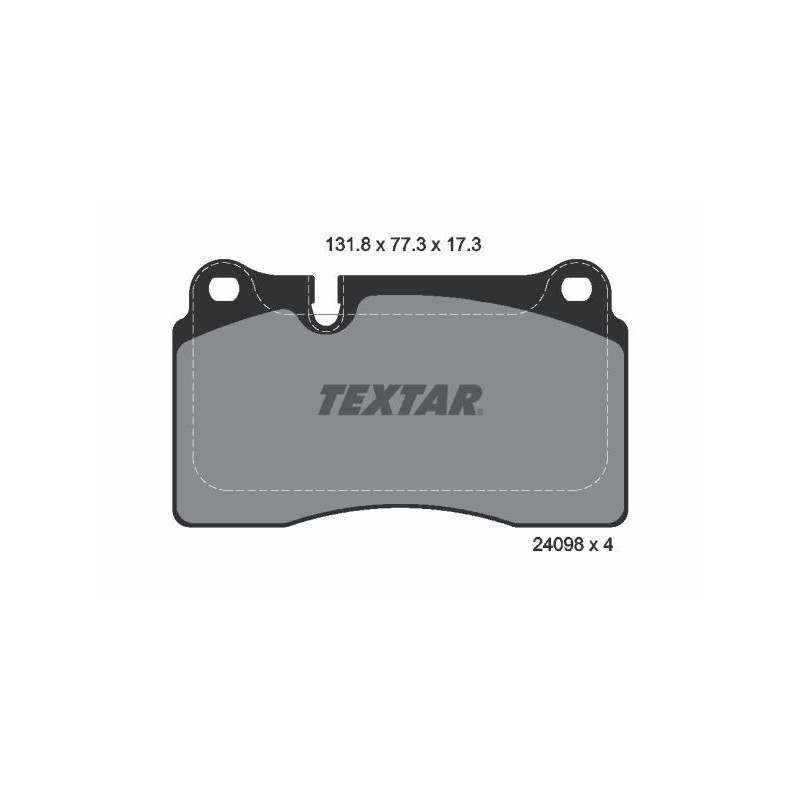 TEXTAR 2409801 Brzdové destičky přední pro VW Touareg