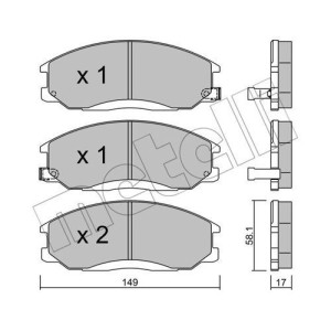 METELLI 22-0364-0 Pastiglie freno