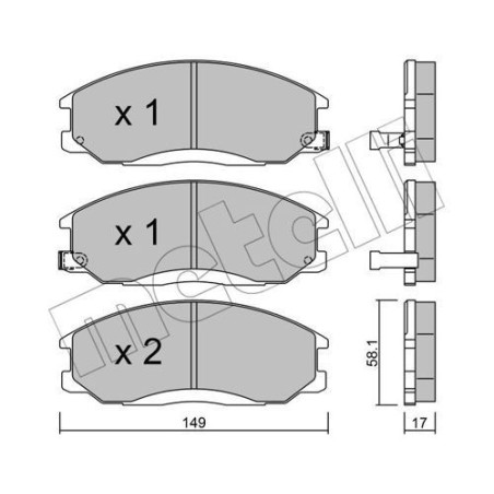 METELLI 22-0364-0 Brake Pads Set