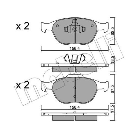 METELLI 22-0533-0 Brzdové platničky