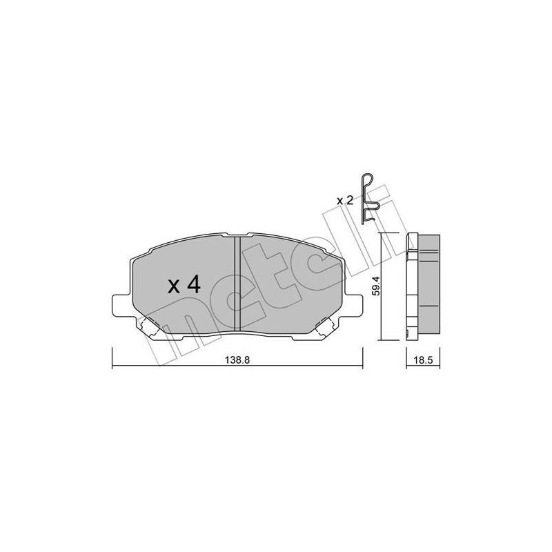 METELLI 22-0616-0 Brake Pads Set Front for