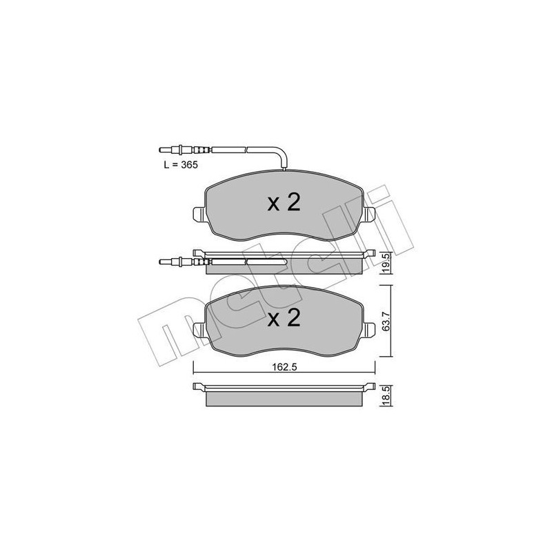 METELLI 22-0847-0 Brake Pads Set