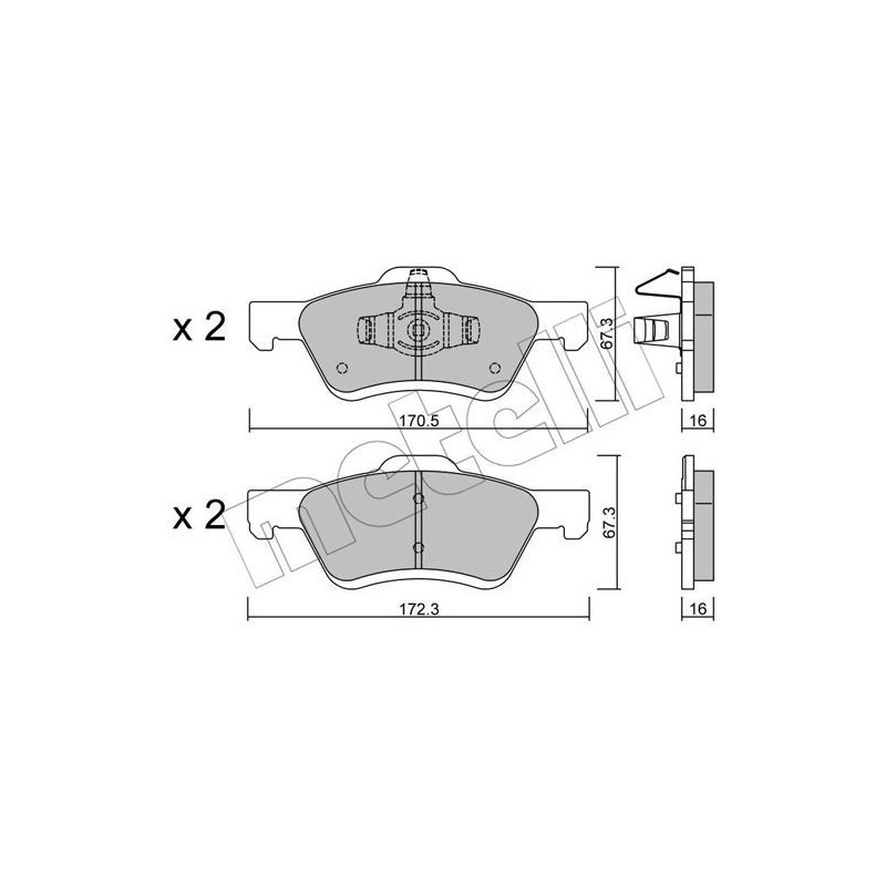 METELLI 22-0906-0 Plaquettes de frein